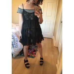 ✨LAST CHANCE✨ 🥀Sheer Black Lace Slip Dress 🥀